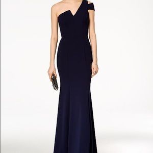 Betsy Adam One Shoulder Gown